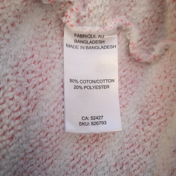 My Style Ladies Size XL Red & White Striped V-neck Terry Cloth Lined Hoodie - Picture 6 of 11